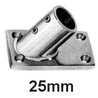 Rohrendbeschlag Edelstahl E 25 / 60