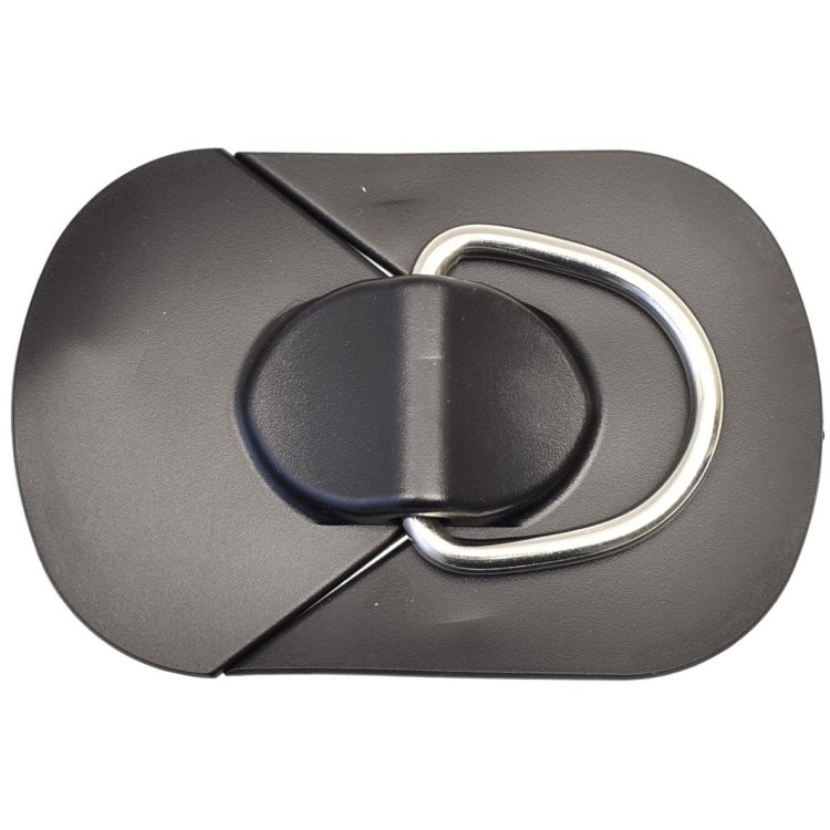 Ovalpad Schwarz mit D-Ring 50