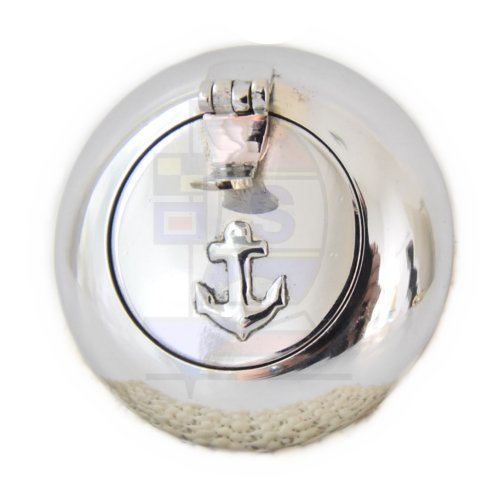 Klappascher 60 Messing verchromt