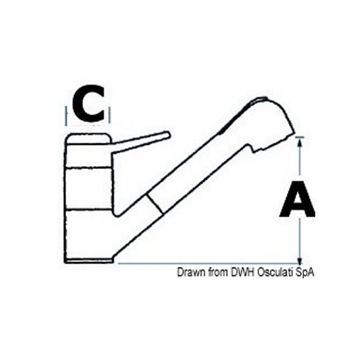 Mischbatterie Typ 7 mit ausziehbarem Duschkopf