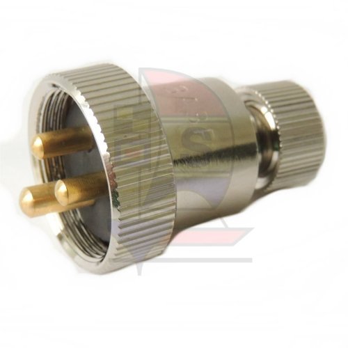 Stecker 3A MS vernickelt 3pol.