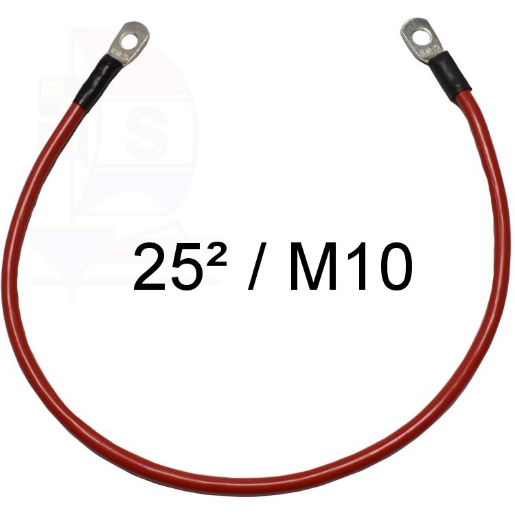 Kabelbrücke 25² Auge / Auge M 10 rot