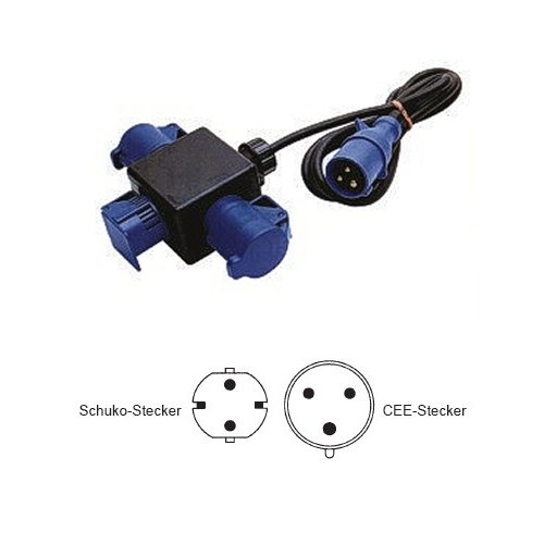 CEE Kombiverteiler 1,5m (2+1)-fach