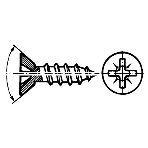 Senkkopf 3,5 (Knipping DIN 7982)