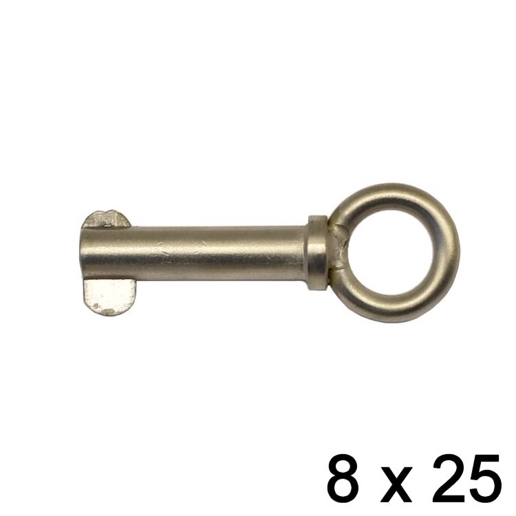 Splintbolzen Klappnase mit Ring 8 x 25