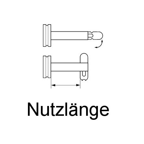 Splintbolzen Klappnase mit Ring 6 x 15