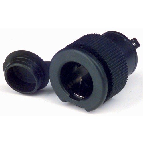 Einbau-Steckdose rund mit Gewinde