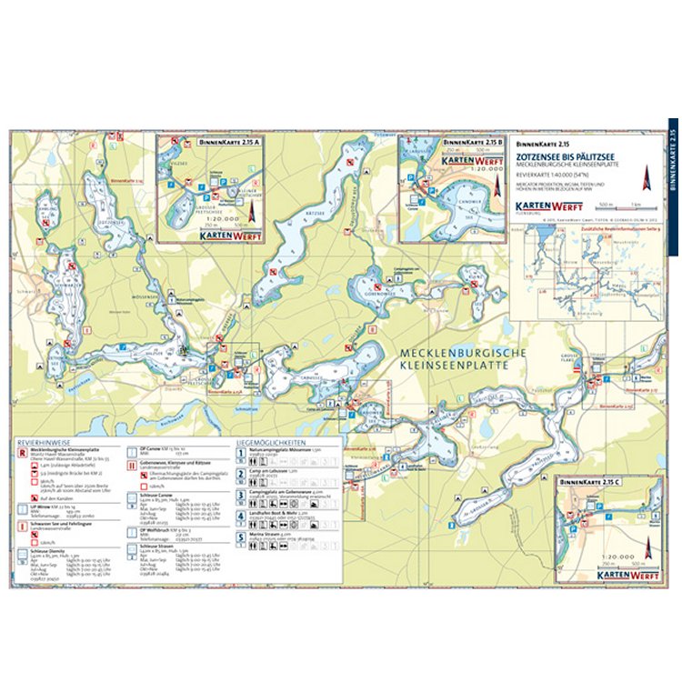 Sportbootkarten Binnen 2 - Mecklenburgische Seenplatte
