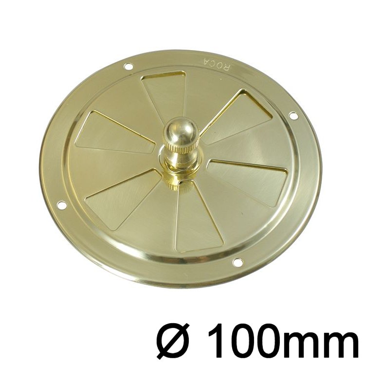 Lüfterosette mittig regulierbar Messing 100mm