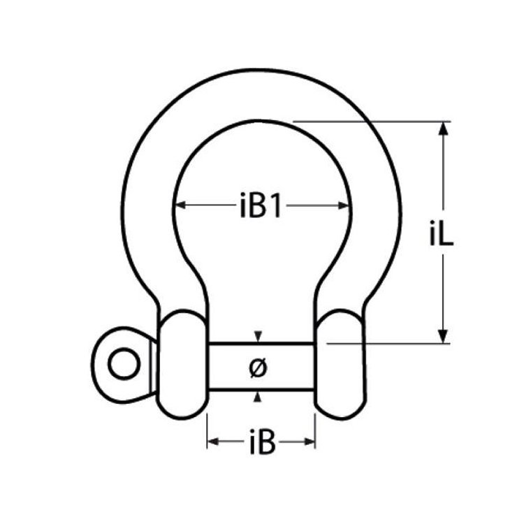 Petersen Schäkel geschweift 12,7mm