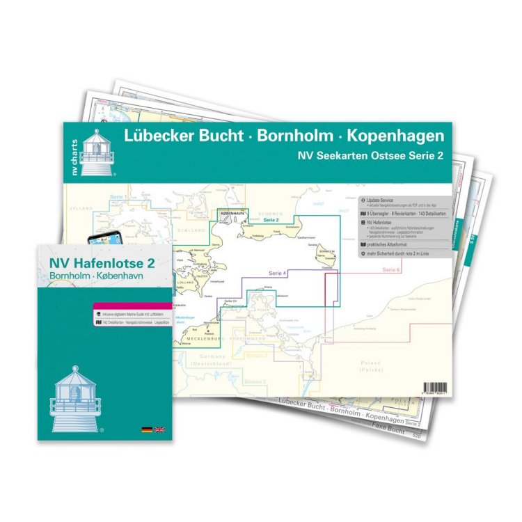 Sportschifffahrtskarten See Serie 2 Plano (Einzelkarten 60x42cm)