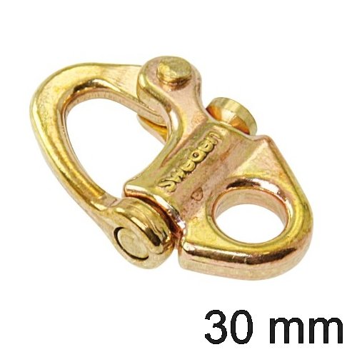 Schweden Schnappschäkel Messing 30mm