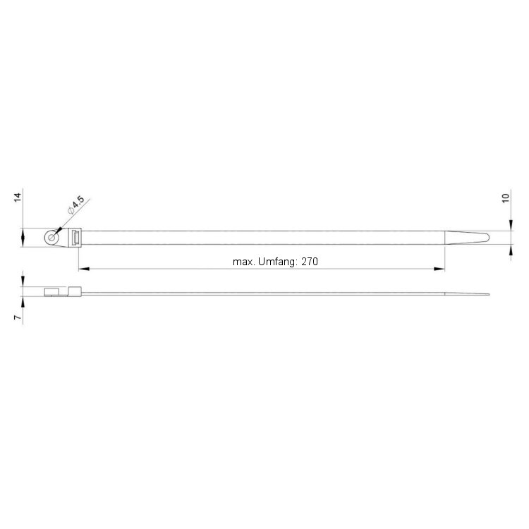 Trudesign Kabelbinder 30cm weiß