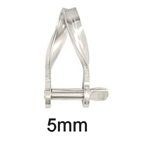 Flachschraubschäkel Edelstahl gedreht 5mm