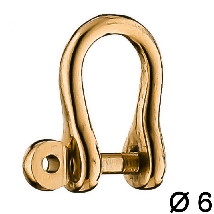 Schäkel geschweift Messing 6mm