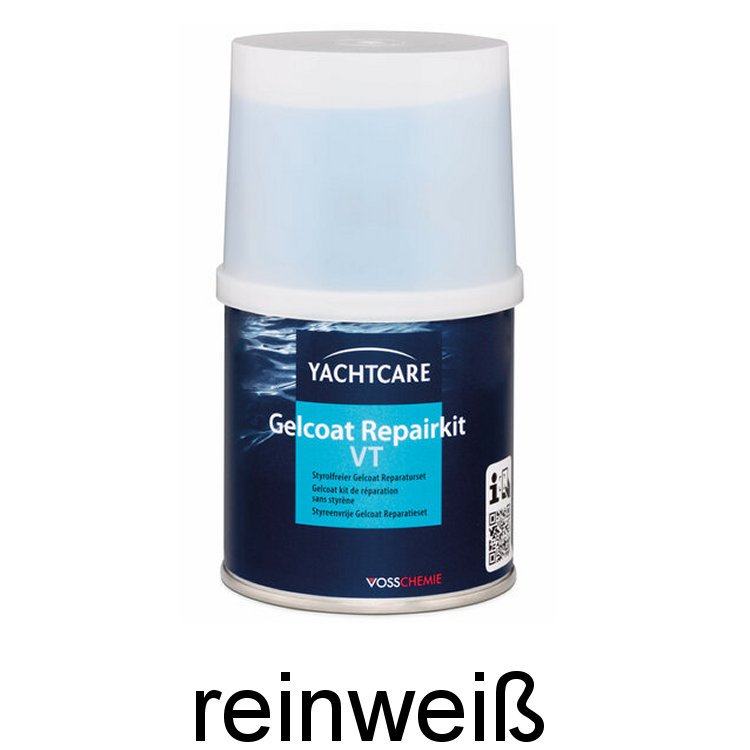 YachtCare Gelcoat Reparaturset VT 200g Reinweiß RAL 9010