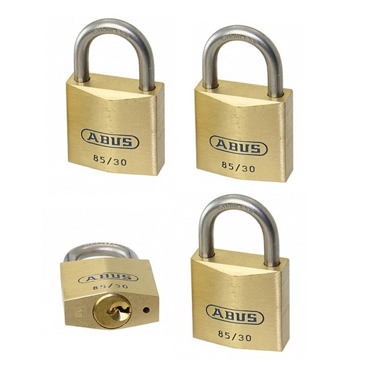 4 St. ABUS Vorhängeschloss Messing 30