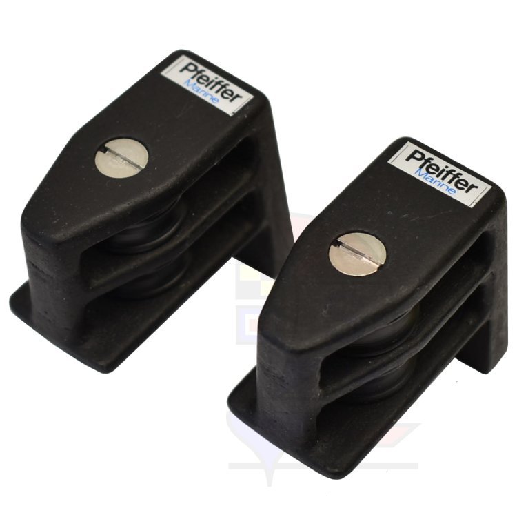 1 Paar Pfeiffer Traveller 23mm Kontrollblock mit 2 Rollen Endstück