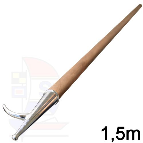 Bootshaken Holz 1,5m verchromt