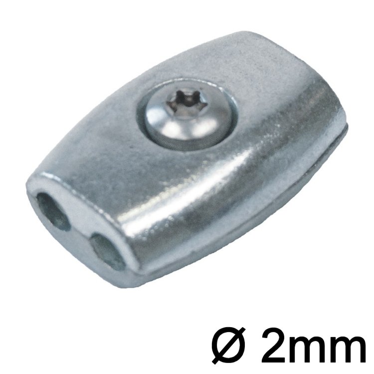 Seilklemme Ei-Form für Draht 2mm