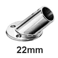 Rohrendbeschlag Edelstahl R 22 / 30