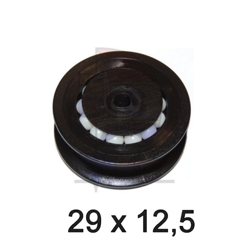 Seilscheibe Delrin schwarz 29 x 12,5