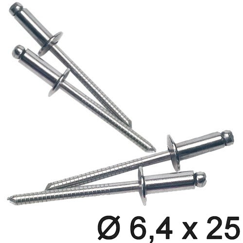 Popniete 6,4mm Edelstahl 25mm