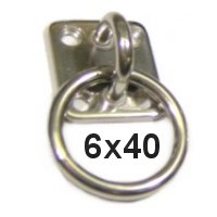 Augplatte mit Anlegering 6x40