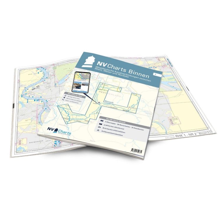 Sportbootkarten Binnen Westdeutsche Kanalverbindungen zwischen Rhein, Weser und Nordsee