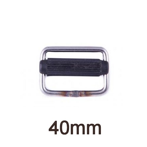 Gurtschnalle Edelstahl mit Nylon-Steg 40mm