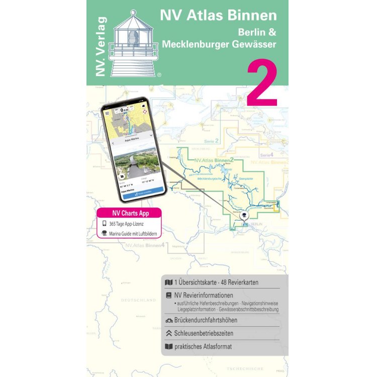 Sportbootkarten Binnen Nr.2 mit digitalen Karten