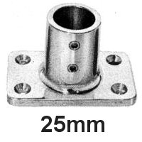 Rohrendbeschlag Edelstahl E 25 / 90
