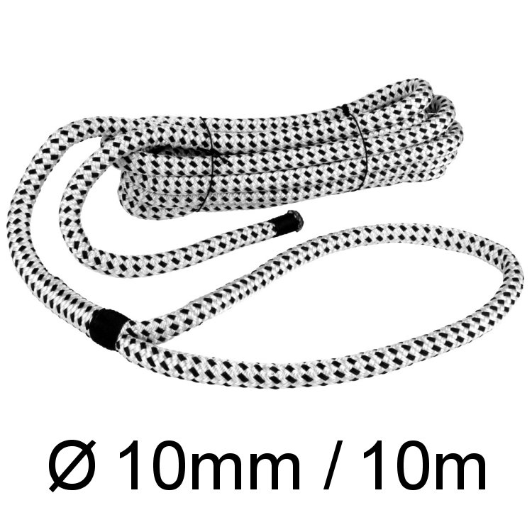 Festmacher Quickline 10 mit Auge 10m schwarz-weiß