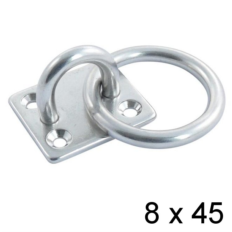 Augplatte mit Anlegering 8x45