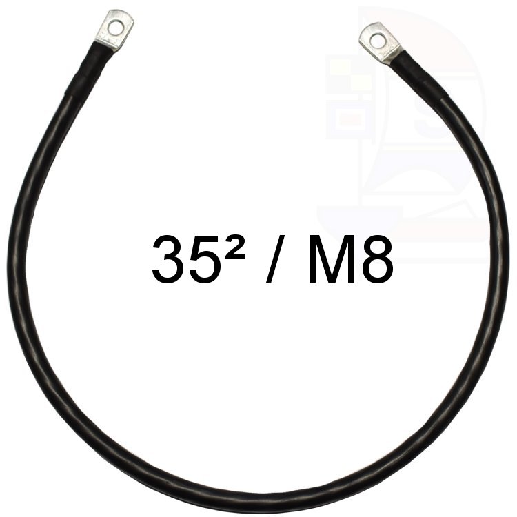 Kabelbrücke 35² Auge / Auge M 8 schwarz