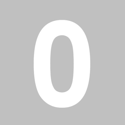 Klebeziffer 100mm weiß 0