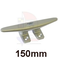 Belegklampe 4 Befestigungen 150mm silber