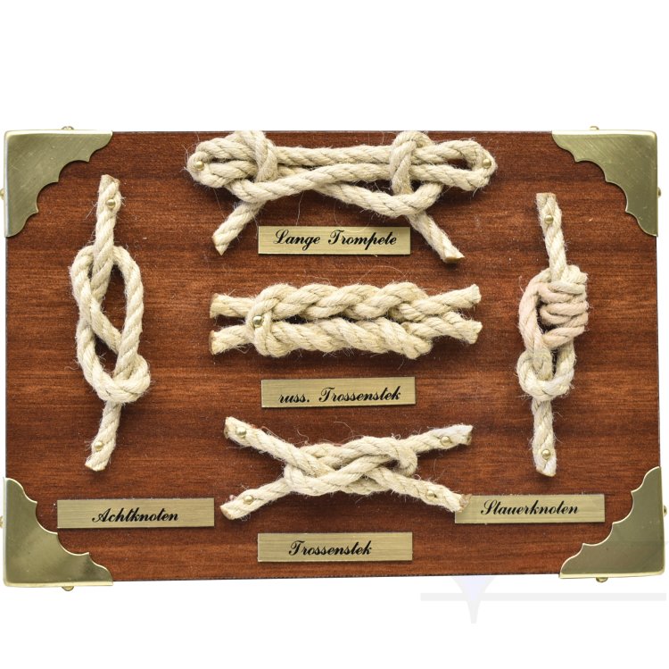 Knotentafel 13,5x19,5cm Messing-Ecken