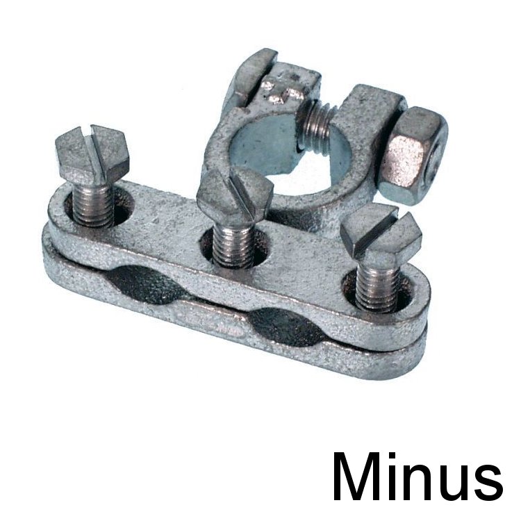 Polklemme Doppel Minuspol