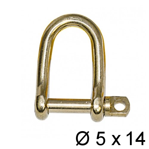 Schäkel Messing gerade 5 x 14
