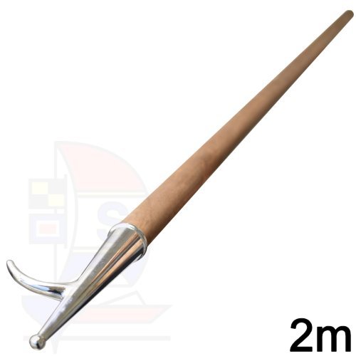 Bootshaken Holz 2m verchromt