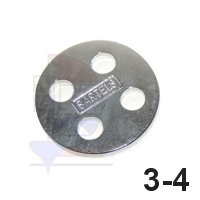 Bartels Vierlochscheibe 3-4mm Vorstag