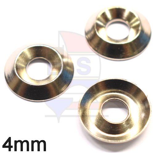 Rosette MS vernickelt 4mm