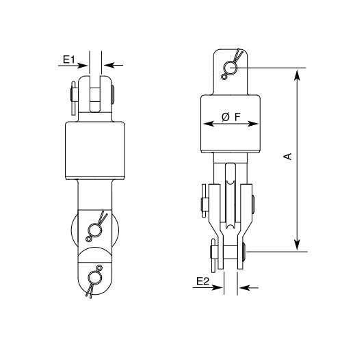 Bartels Toppwirbel mit Fallscheibe 3-4mm Vorstag WS I