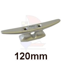 Belegklampe mit hohem Fuß 120mm silber