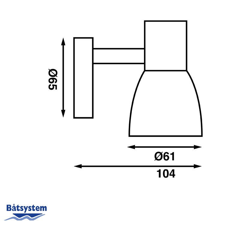 Båtsystem Leselampe Leia LR2USB 60mm LED