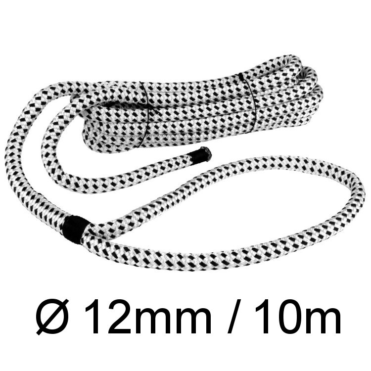 Festmacher Quickline 12 mit Auge 10m schwarz-weiß