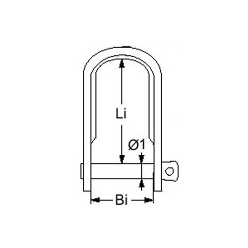 Flachschraubschäkel M5 x 25