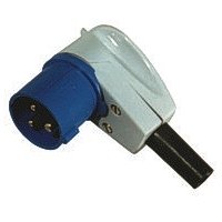 CEE Winkelstecker mit Kabelknickschutz