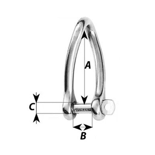 Wichard Schäkel gedreht lang 5mm
